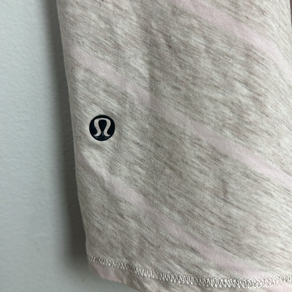 Lululemon All Tied Up Tank Pop Stripe Heathered Dune / Heathered Dune Sz 6 - Picture 11 of 12